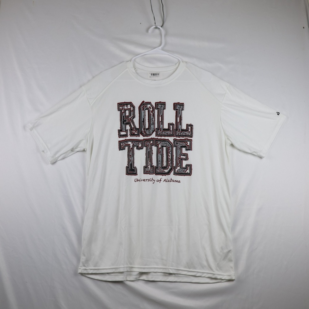 Alabama Crimson Tide Shirt Mens Large White NCAA Football Roll Tide Badger Sport